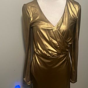 BEBE cocktail dress with overlapping front. Perfect condition